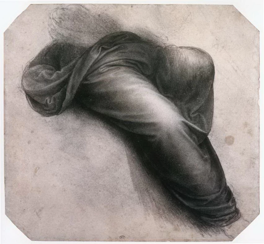 63-Studio di panneggio per la Madonna e sant'Anna-Musée du Louvre, Parigi